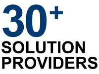 Statistics Graphic - 30+ Solution Providers