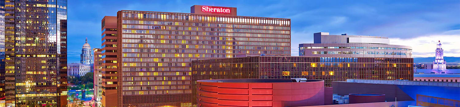 Image of the Sheraton Denver Downtown Hotel, where conference activities will be hosted