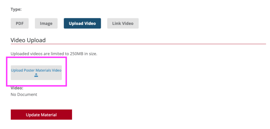 Upload Poster Materials Video Screenshot