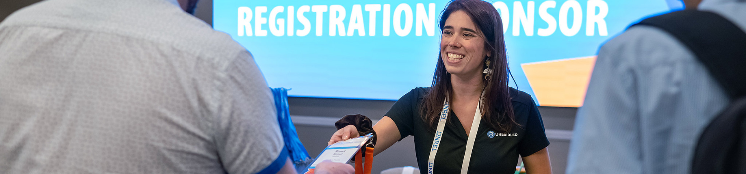 women hands person badge