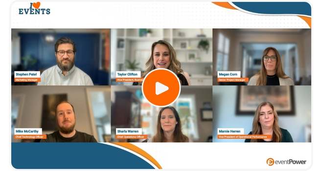 I love events video play button