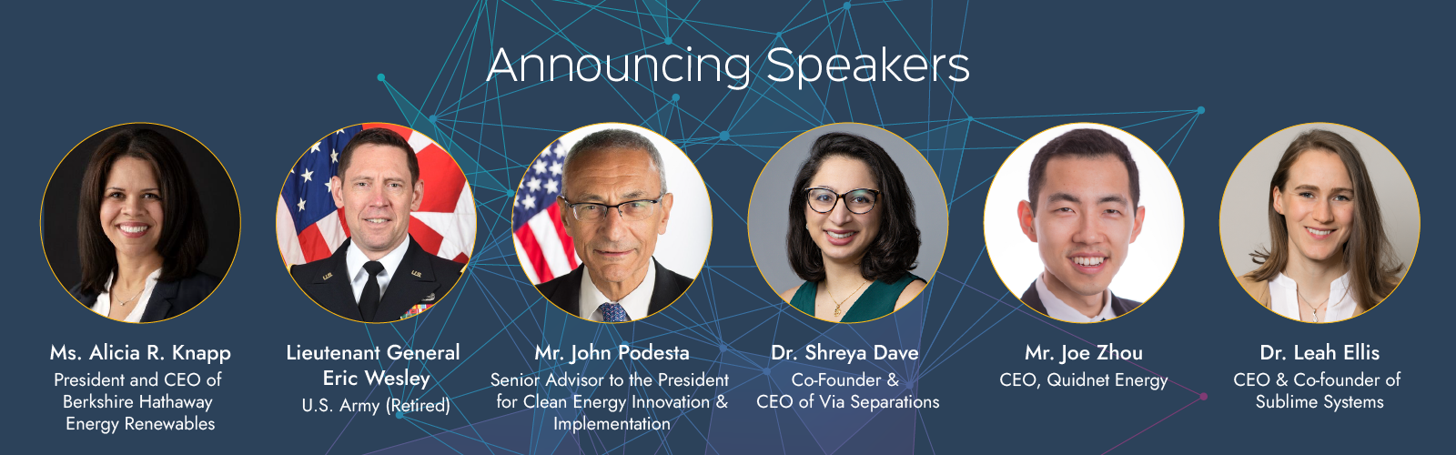 2023 ARPA-E Energy Innovation Summit Keynote Speakers Graphic